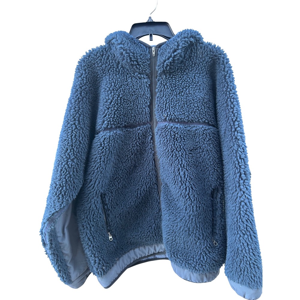 Patagonia Rhythm M Blue Depp Pile Fleece Jacket Mens Navy